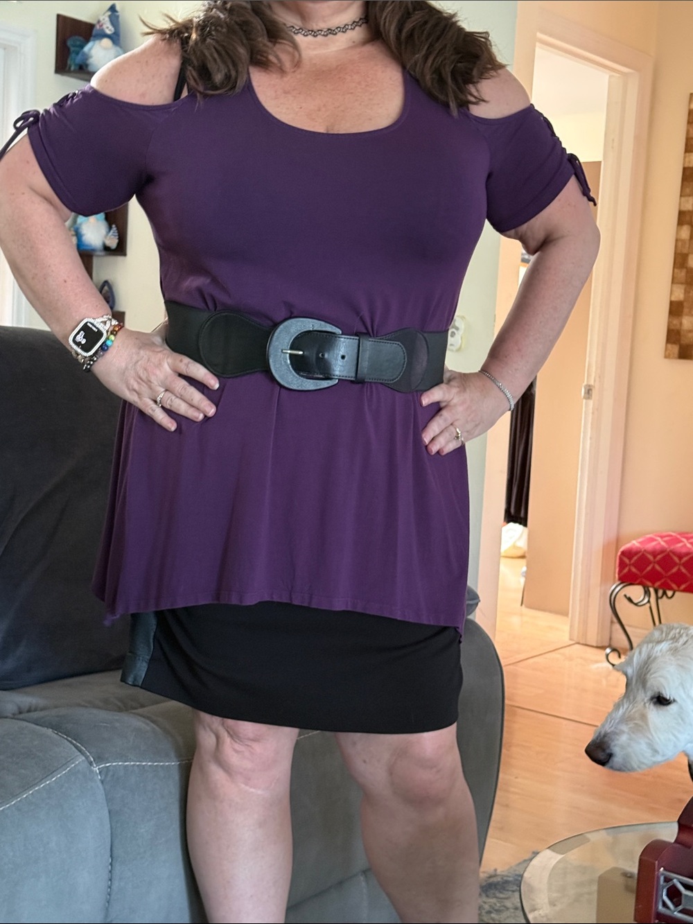 Torrid Purple Asymmetrical Cut Out Tank Top
